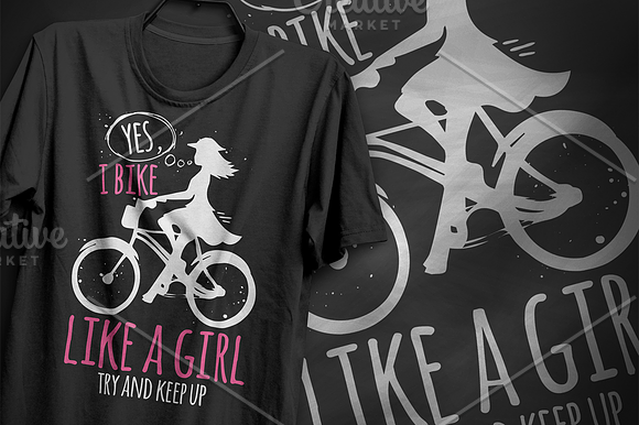 Yes, I bike like a girl in Illustrations - product preview 1
