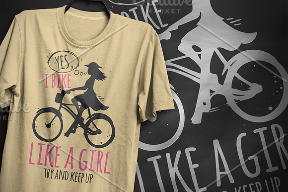 Yes, I bike like a girl in Illustrations - product preview 2