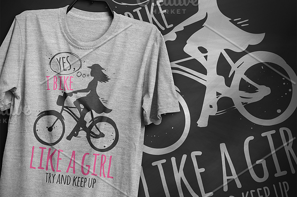 Yes, I bike like a girl in Illustrations - product preview 3