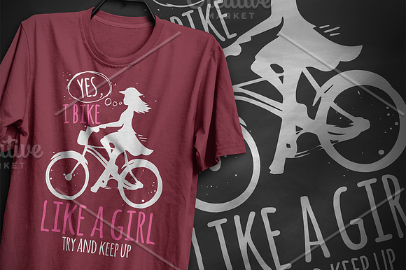 Yes, I bike like a girl in Illustrations - product preview 4