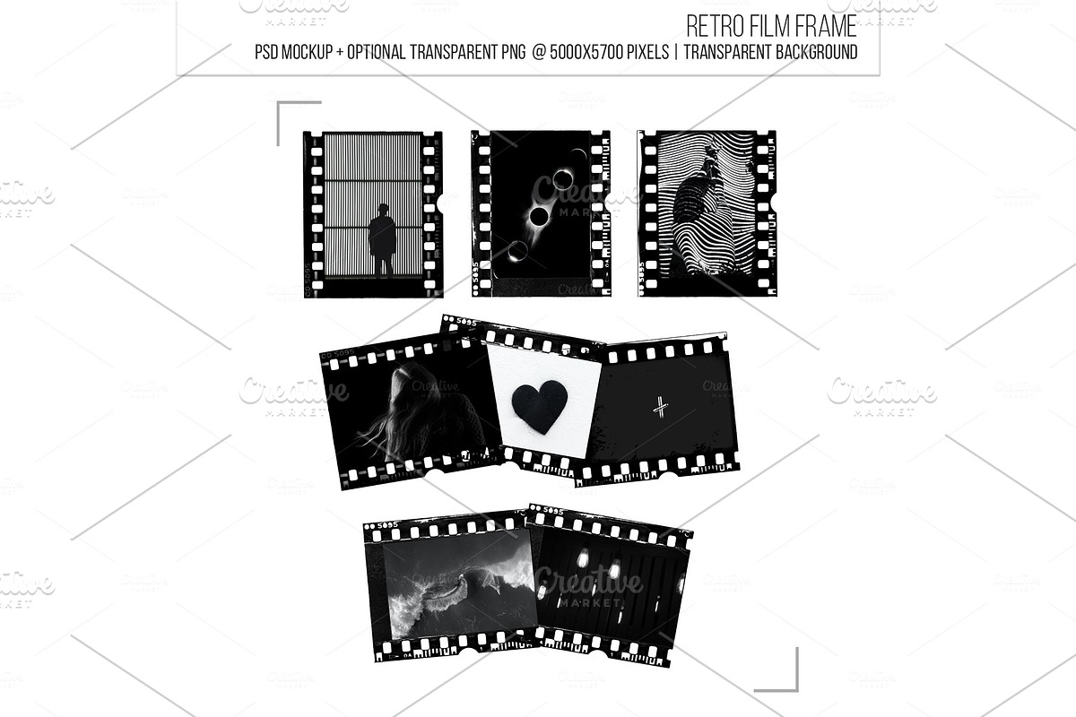Reel 35mm negative film mockup frame in Mockup Templates - product preview 8