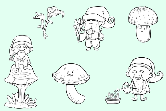 Gnome Boys Digital Stamps in Illustrations - product preview 2