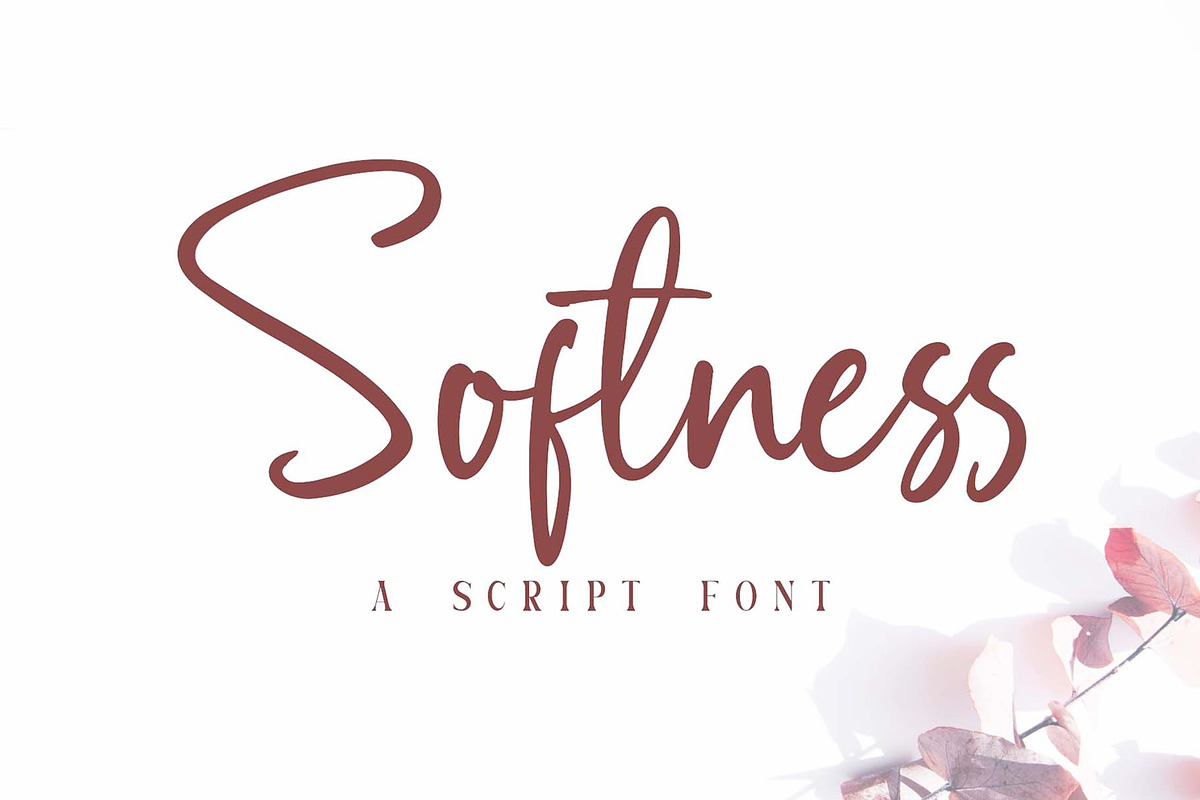 Softness//A Script Font in Script Fonts - product preview 8