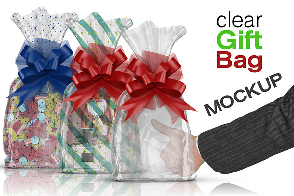 Download Clear Cello Gift Bag Mockup | Creative Product Mockups ...
