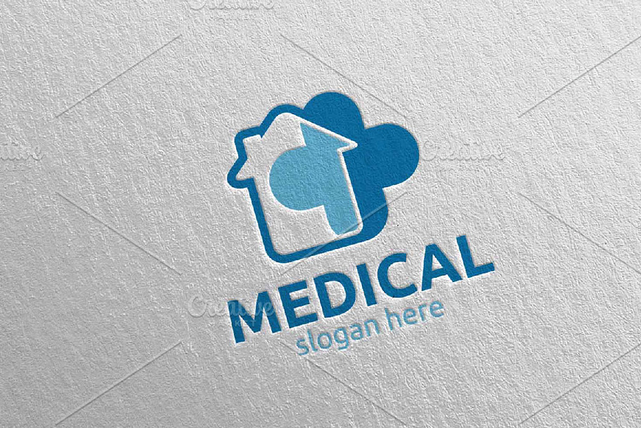 House Cross Medical Logo 118 in Logo Templates - product preview 8