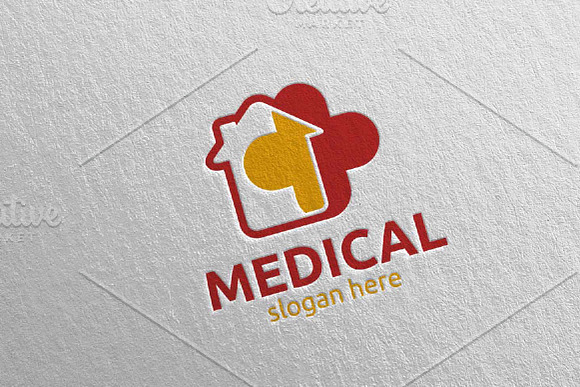House Cross Medical Logo 118 in Logo Templates - product preview 1