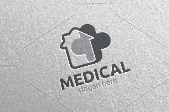 House Cross Medical Logo 118 in Logo Templates - product preview 4