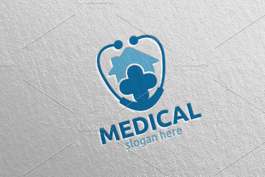 House Cross Medical Logo 119 in Logo Templates - product preview 8