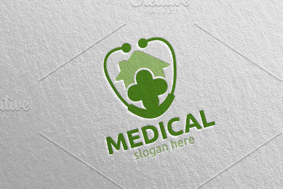 House Cross Medical Logo 119 in Logo Templates - product preview 1