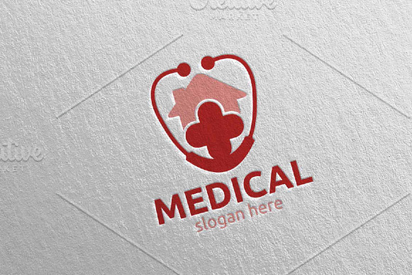 House Cross Medical Logo 119 in Logo Templates - product preview 2