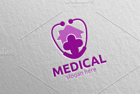 House Cross Medical Logo 119 in Logo Templates - product preview 3