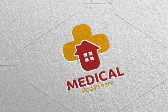 House Cross Medical Logo 120 in Logo Templates - product preview 1