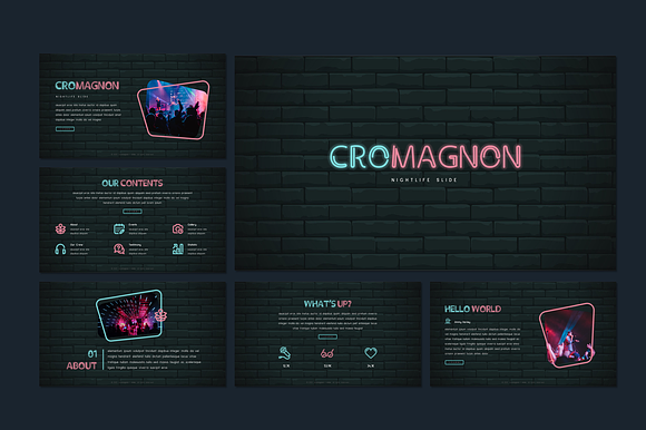 Cromagnon - Neon Keynote Template in Keynote Templates - product preview 5