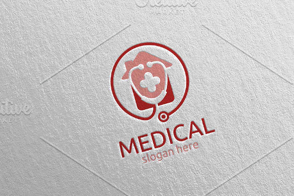 House Cross Medical Logo 121 in Logo Templates - product preview 1