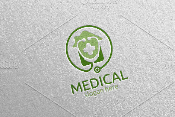 House Cross Medical Logo 121 in Logo Templates - product preview 2