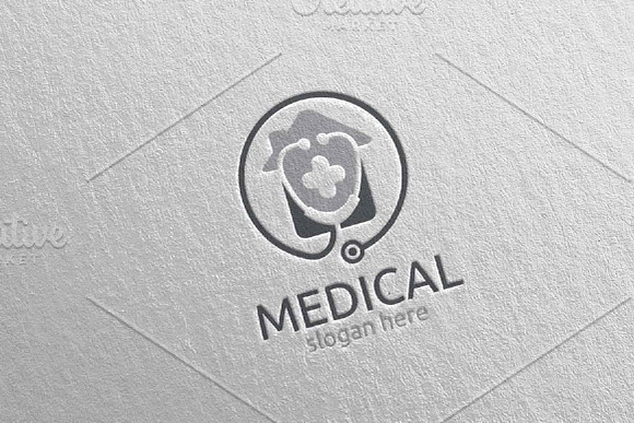 House Cross Medical Logo 121 in Logo Templates - product preview 4