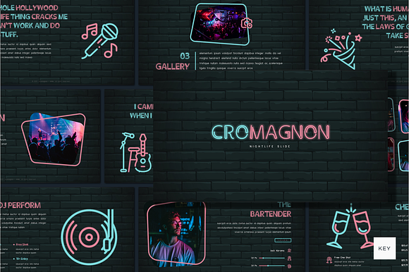 Cromagnon - Neon Keynote Template in Keynote Templates - product preview 14