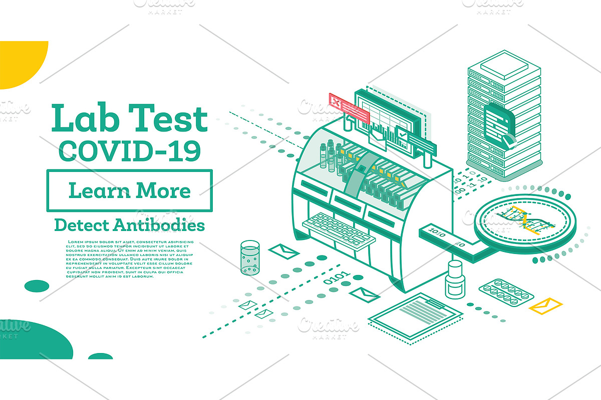Isometric Covid-19 Testing System. in Illustrations - product preview 8