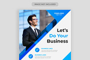 Corporate services blue color flyer