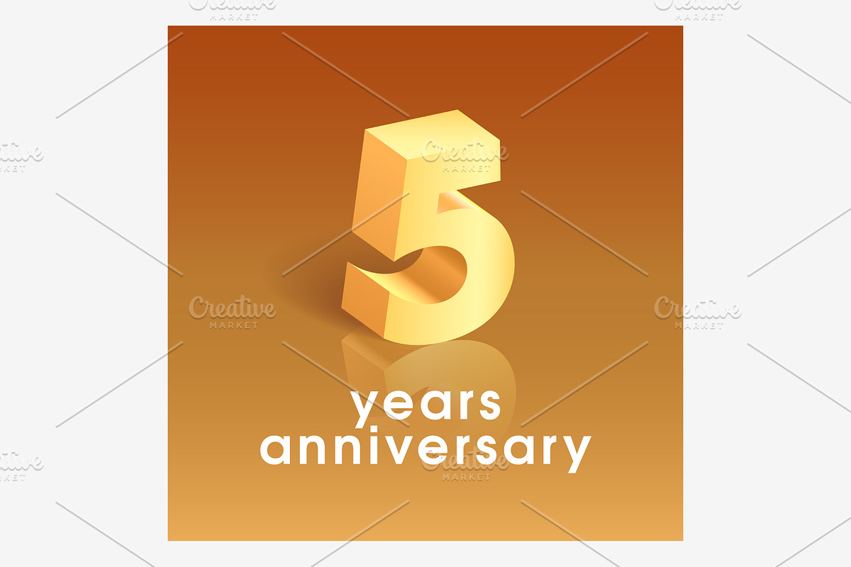 5 years anniversary vector icon in Illustrations - product preview 8