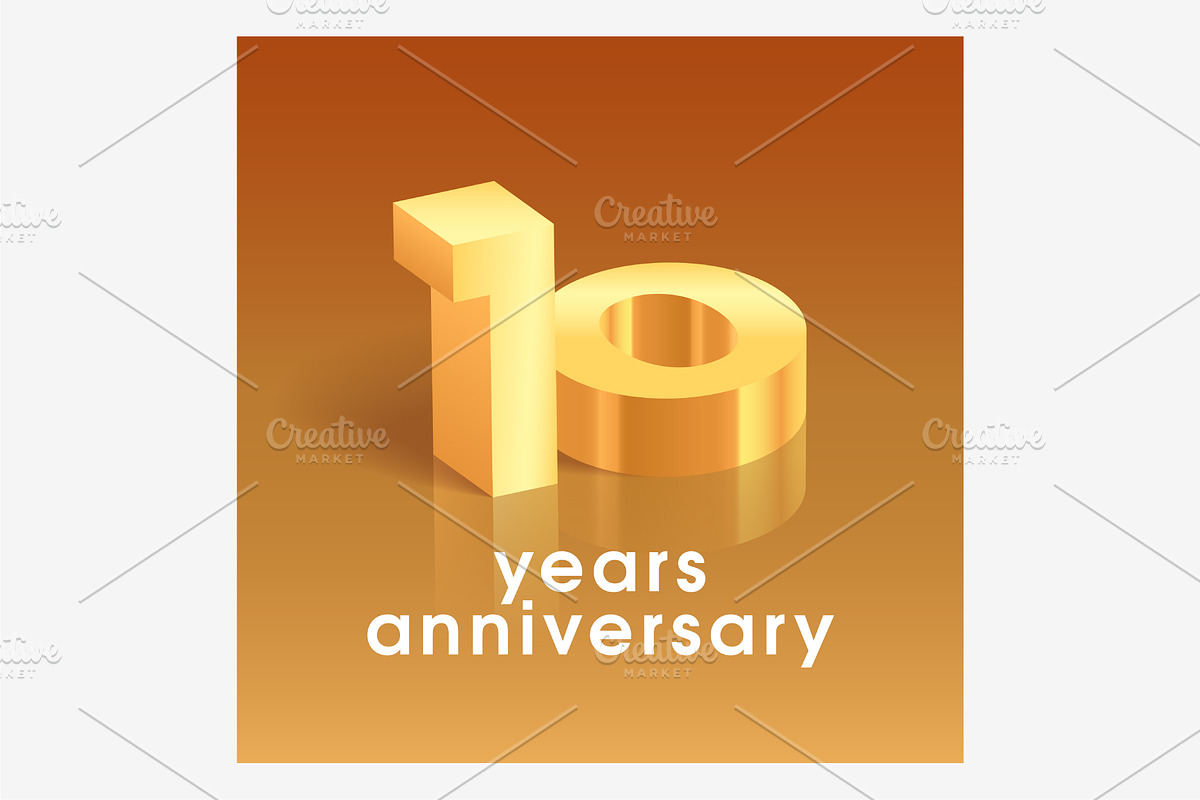 10 years anniversary vector icon in Illustrations - product preview 8
