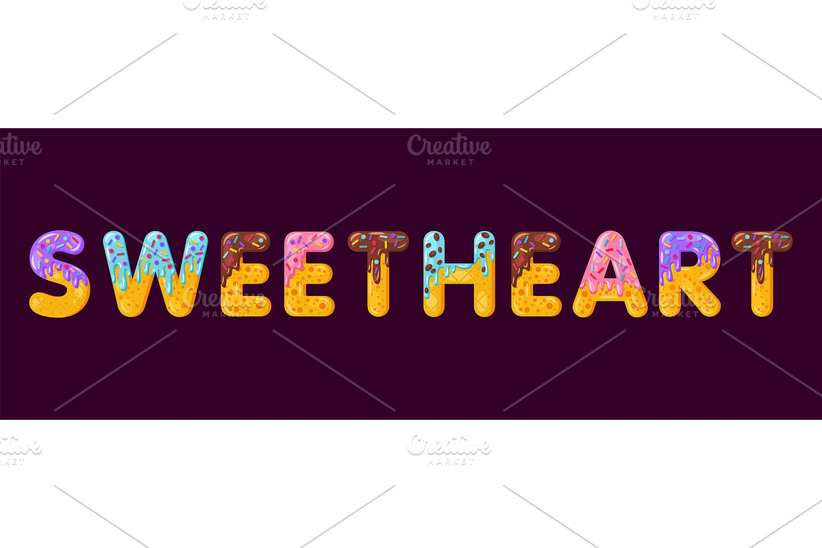 Sweetheart biscuit vector lettering in Add-Ons - product preview 8