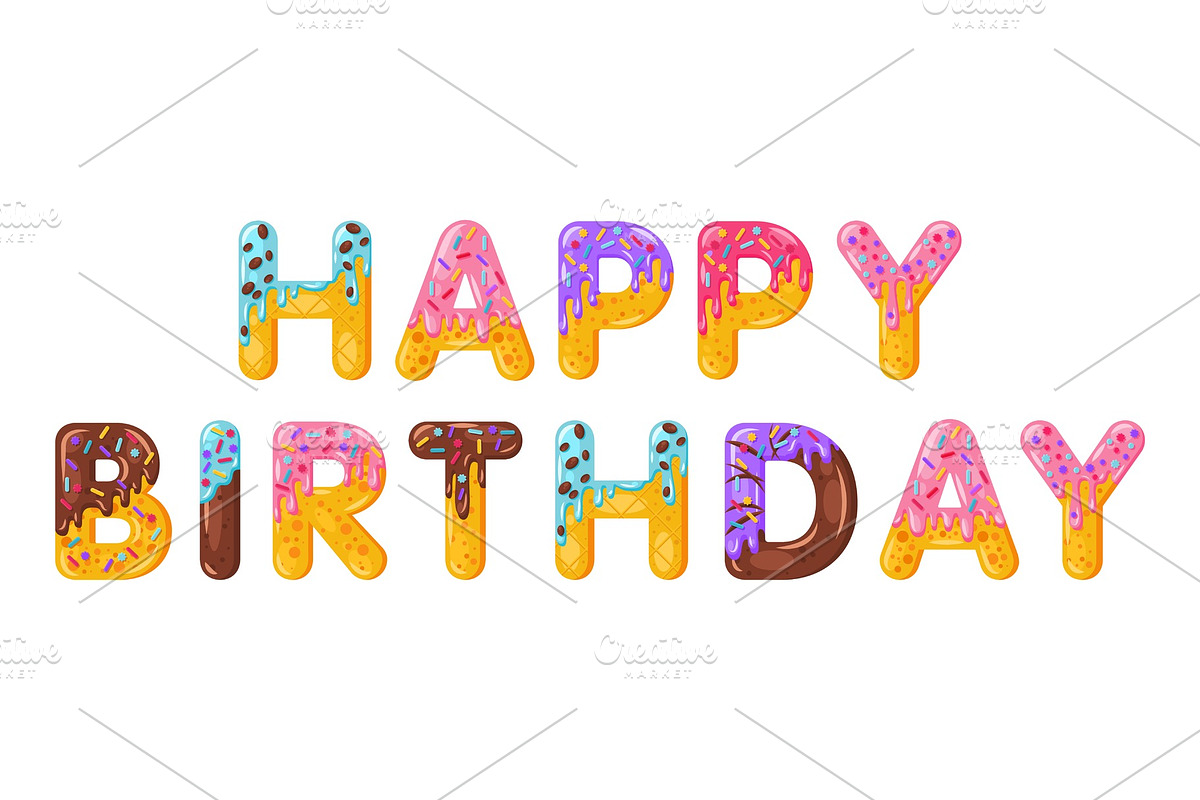 Happy birthday biscuit lettering in Add-Ons - product preview 8