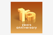 15 years anniversary vector icon