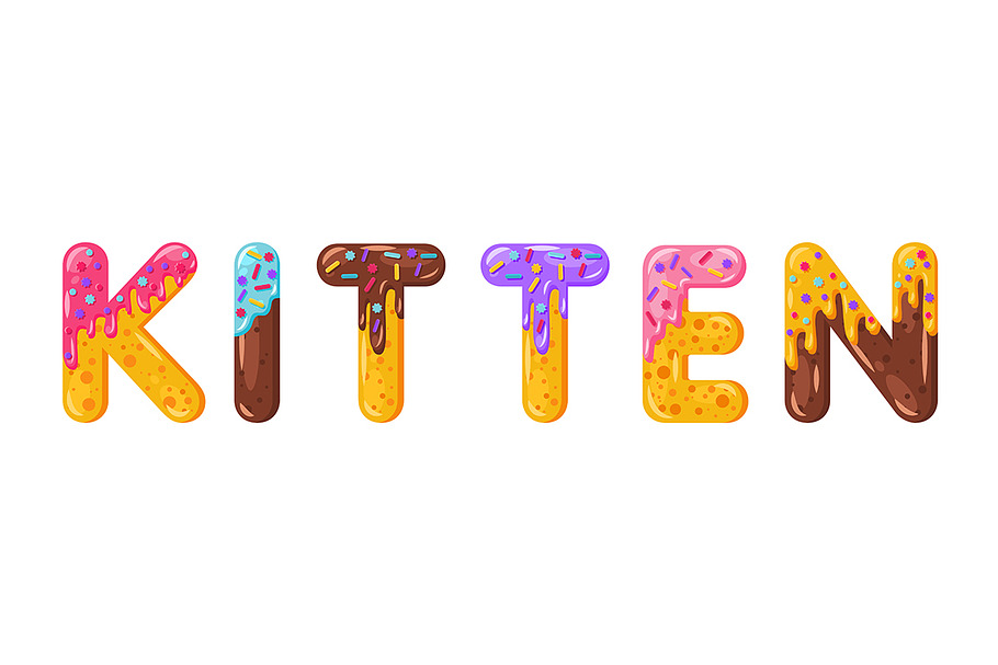 Kitten biscuit vector lettering in Add-Ons - product preview 8