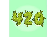 420 Weed Hand Lettering