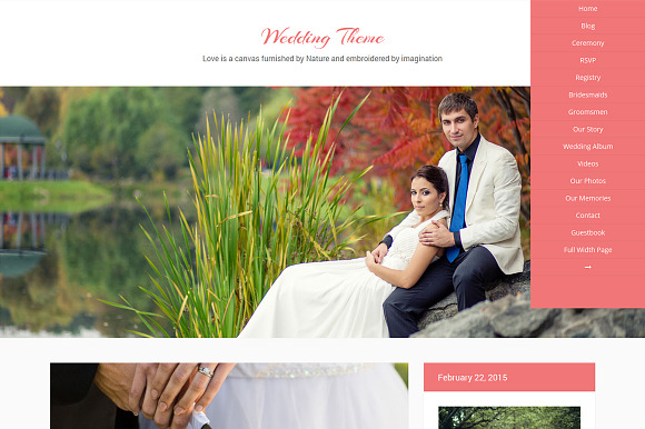 Wedding Theme in WordPress Wedding Themes - product preview 1