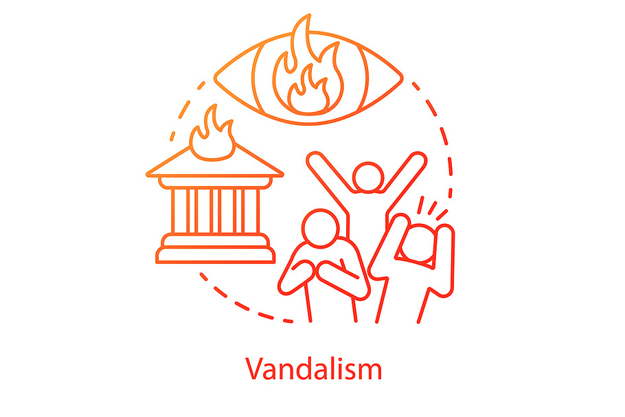 Vandalism concept icon