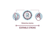 Detective stories books concept icon