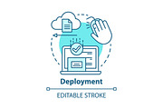 Deployment concept icon