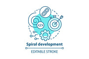 Spiral development concept icon