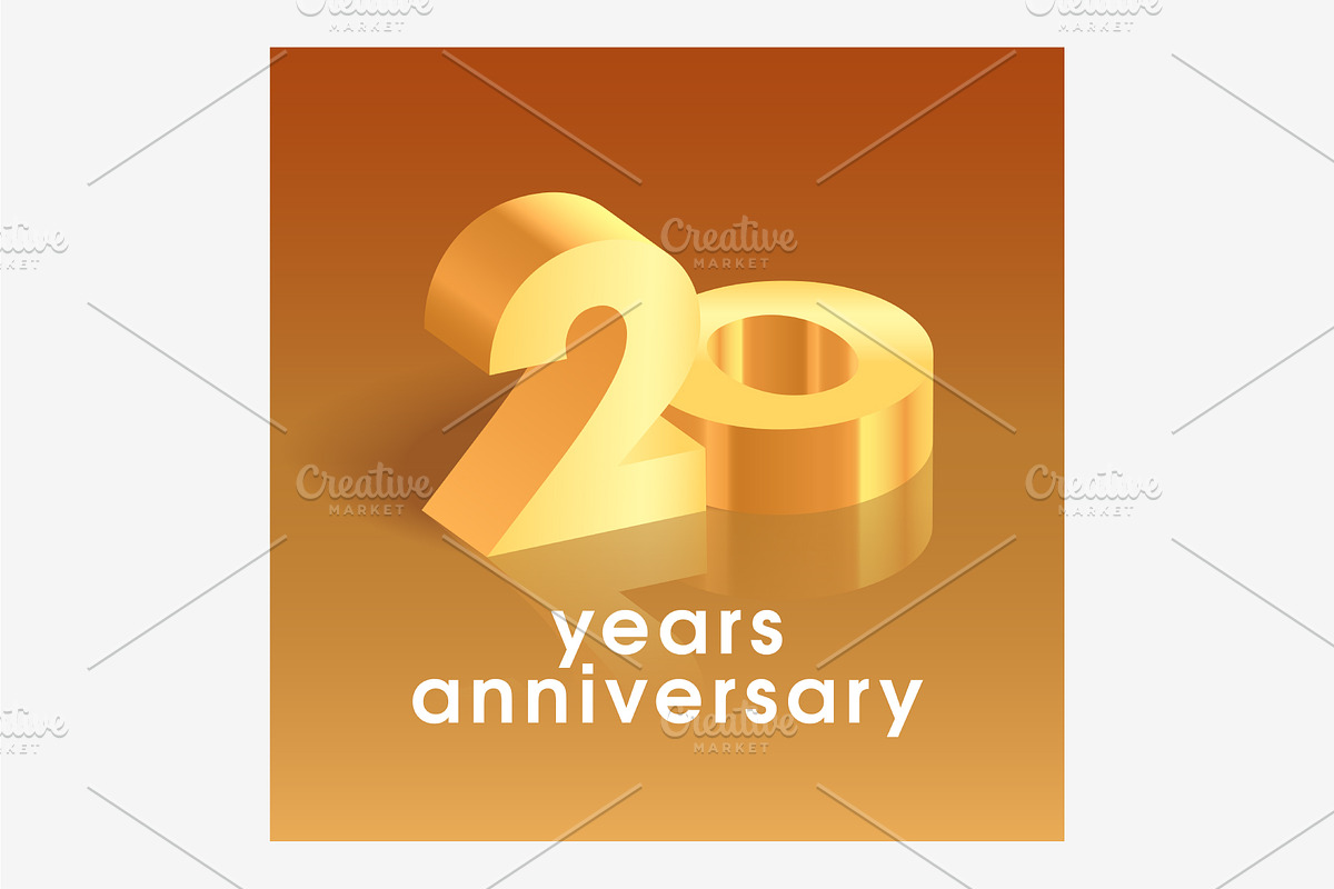 20 years anniversary vector icon in Graphics - product preview 8