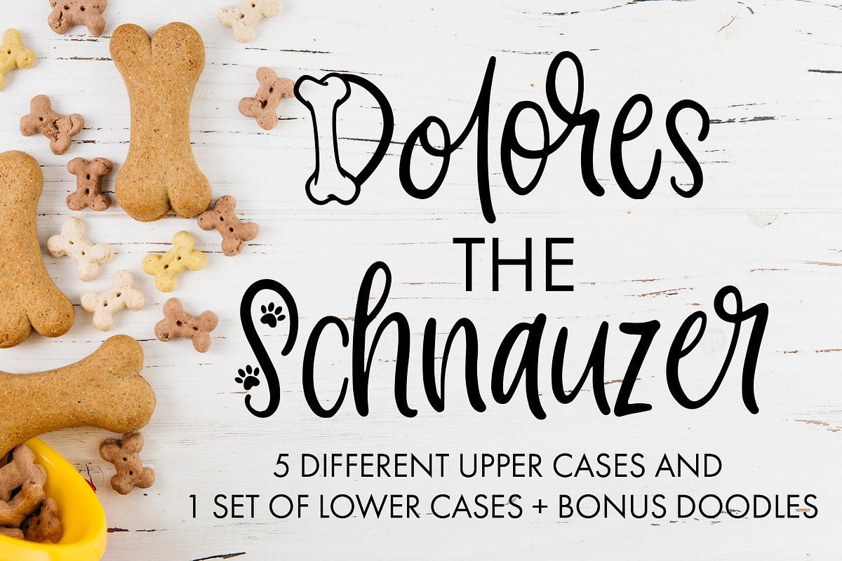 Dolores The Schnauzer A dog font in Display Fonts - product preview 8
