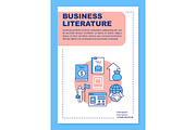 Business literature poster template