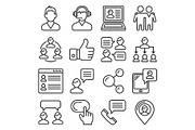Customer and Business People Icons