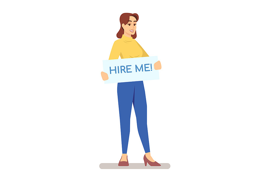 Jobseeker flat vector illustration in Illustrations - product preview 8