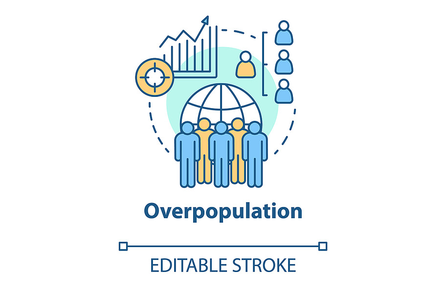 Overpopulation concept icon in Icons - product preview 8