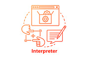 Interpreter concept icon