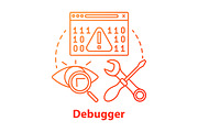 Debugger concept icon