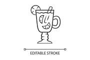 Hot toddy linear icon