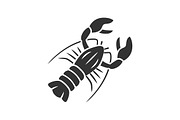 Lobster glyph icon