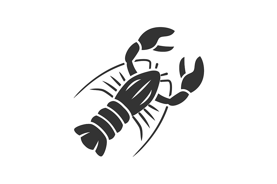 Lobster glyph icon in Icons - product preview 8