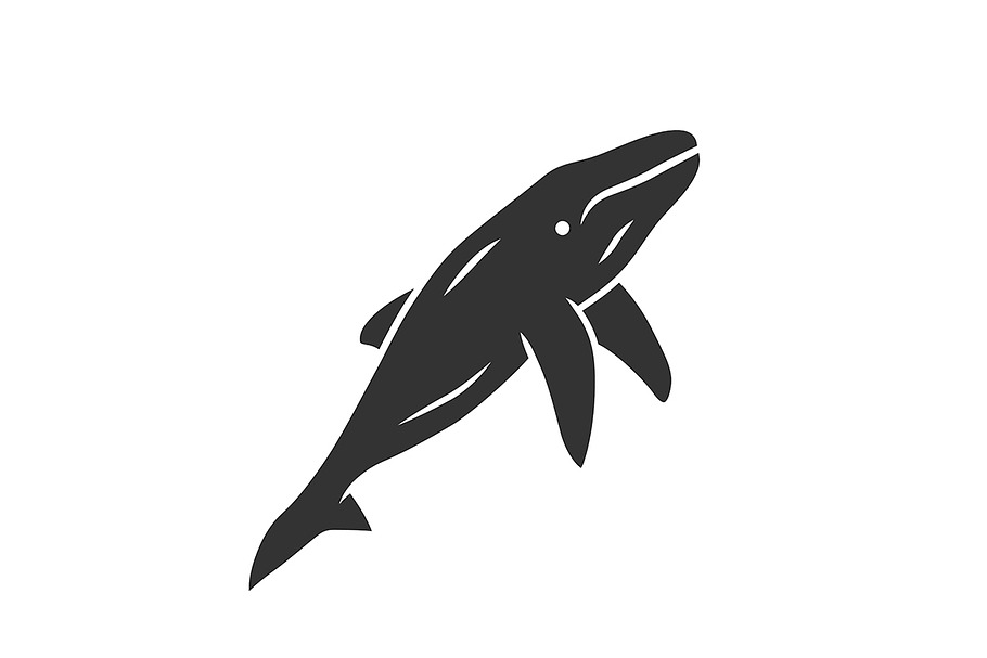 Whale glyph icon