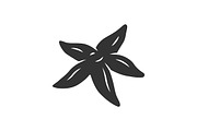 Starfish glyph icon
