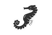 Seahorse glyph icon