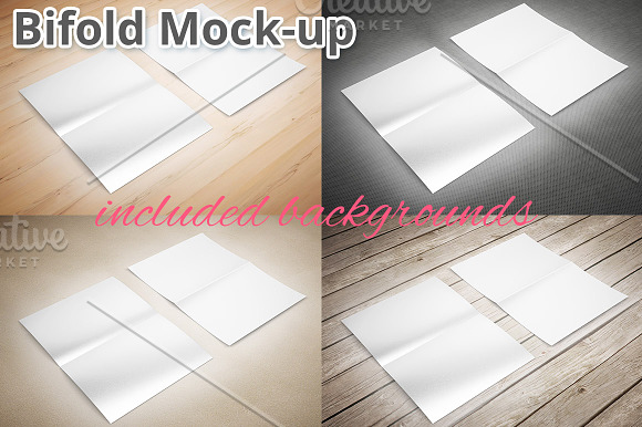 Bifold Brochure Mockup in Print Mockups - product preview 3